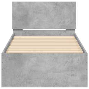 Rám postele s čelem a LED osvětlením betonově šedý 90 x 190 cm - obrázek 7