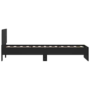 Rám postele s čelem a LED osvětlením černý 75 x 190 cm - obrázek 8
