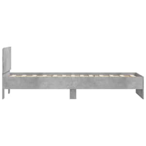 Rám postele s čelem a LED osvětlením betonově šedý 75 x 190 cm - obrázek 8