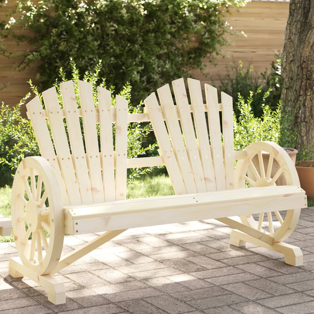 vidaXL Adirondack-Gartenstuhl 2-Sitzer Massivholz Tanne