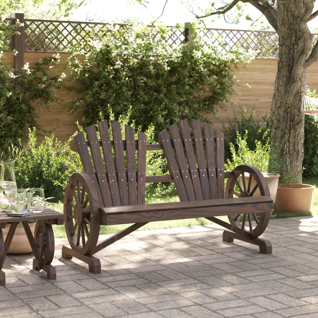 vidaXL Tuinstoel 2-zits Adirondack massief vurenhout afbeelding