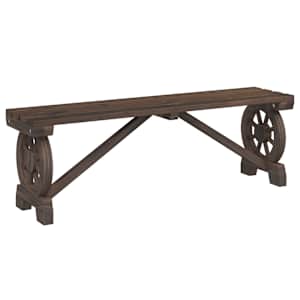 Zahradní lavice 115 cm masivní jedlové dřevo - obrázek 2