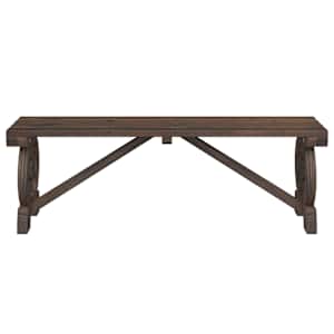 Zahradní lavice 115 cm masivní jedlové dřevo - obrázek 4