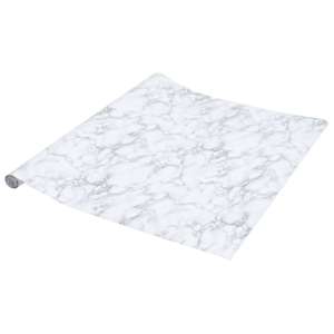 Tapeta na nábytek samolepicí mramorově bílá 90 x 500 cm PVC - obrázek 4