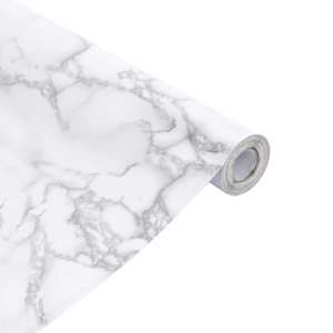 Tapeta na nábytek samolepicí mramorově bílá 90 x 500 cm PVC - obrázek 6