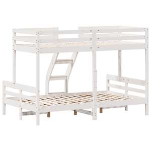 Patrová postel 90 x 200/120 x 200 cm bílá masivní borové dřevo - obrázek 6