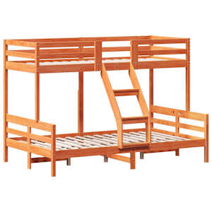 Patrová postel 90 x 200/120 x 200 cm voskově hnědá borové dřevo - obrázek 3