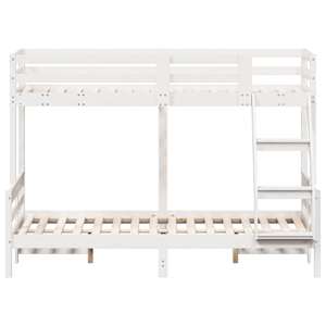 Patrová postel 80 x 200/120 x 200 cm bílá masivní borové dřevo - obrázek 4