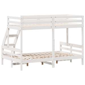 Patrová postel 80 x 200/120 x 200 cm bílá masivní borové dřevo - obrázek 6