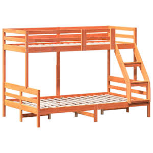 Patrová postel 80 x 200/120 x 200 cm voskově hnědá borové dřevo - obrázek 3