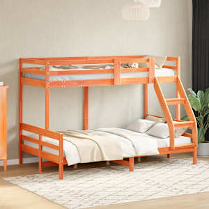 Pograd 80×200/120x200 cm voščeno rjava trdna borovina