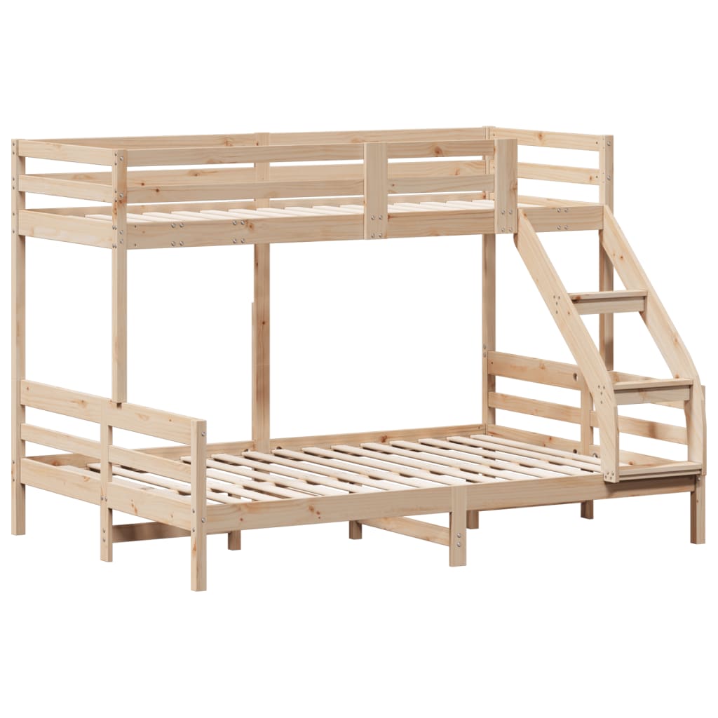 vidaXL Stapelbed massief grenenhout 80x200/140x200 cm afbeelding