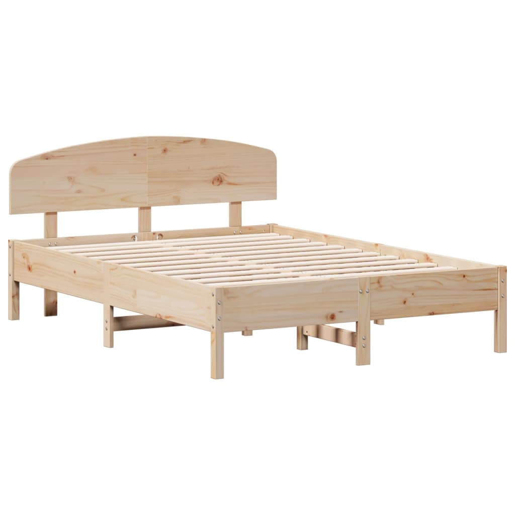 vidaXL Bedframe zonder matras massief grenenhout 135x190 cm afbeelding
