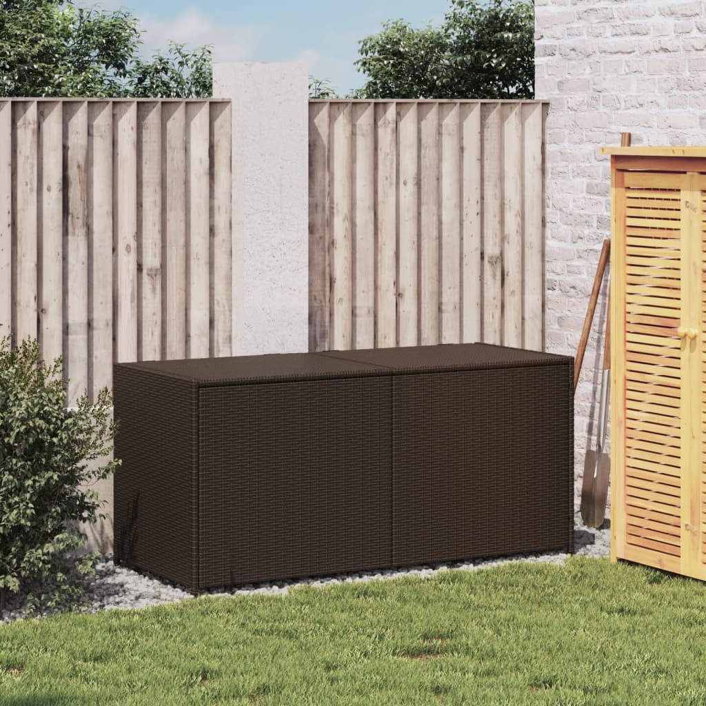 Thumbnail - vidaXL Gartentruhe Braun 283L Poly Rattan