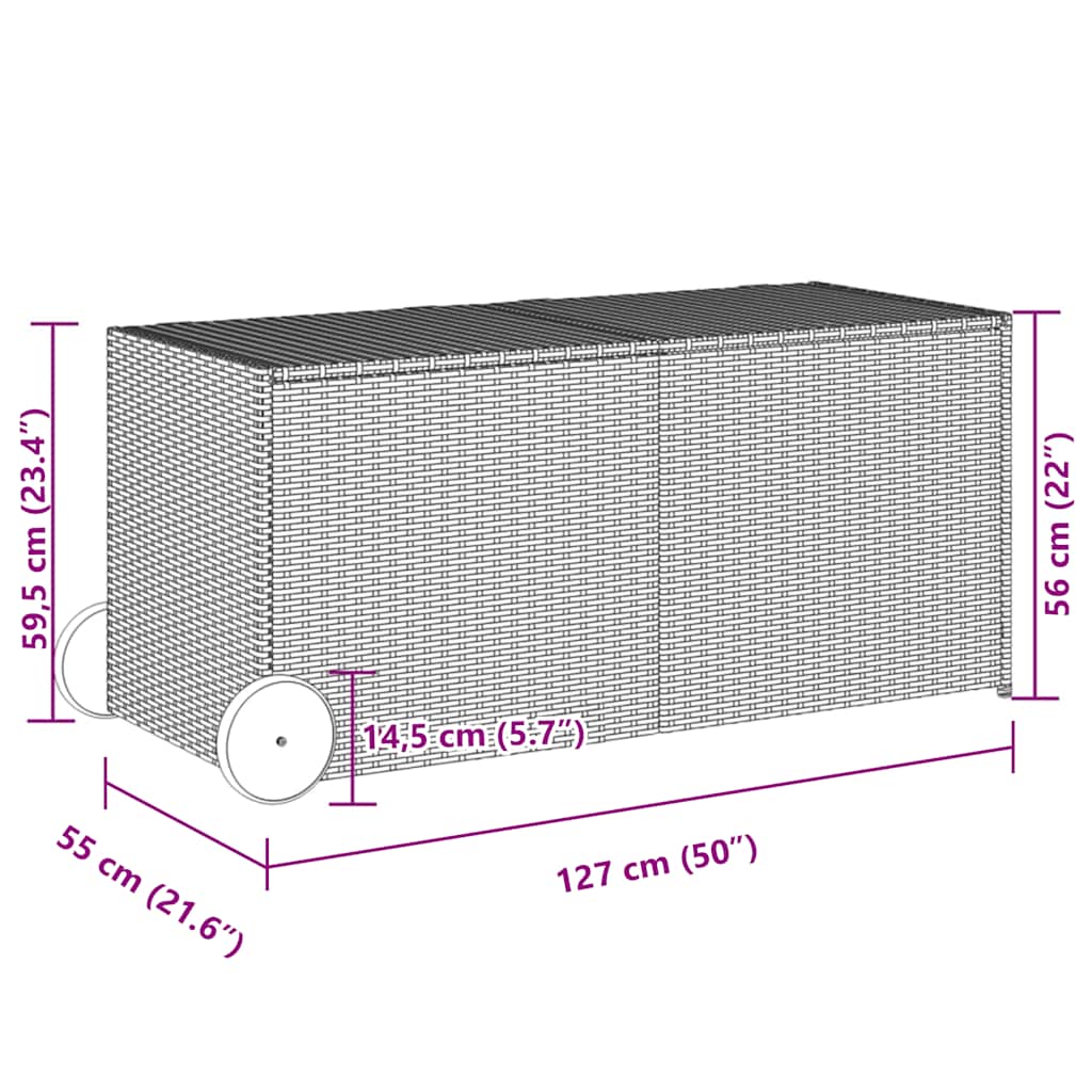 Outdoor Storage Deck Box Chest Cabinet for Patio Cushions Garden Tools vidaXL - Picture 104 of 106