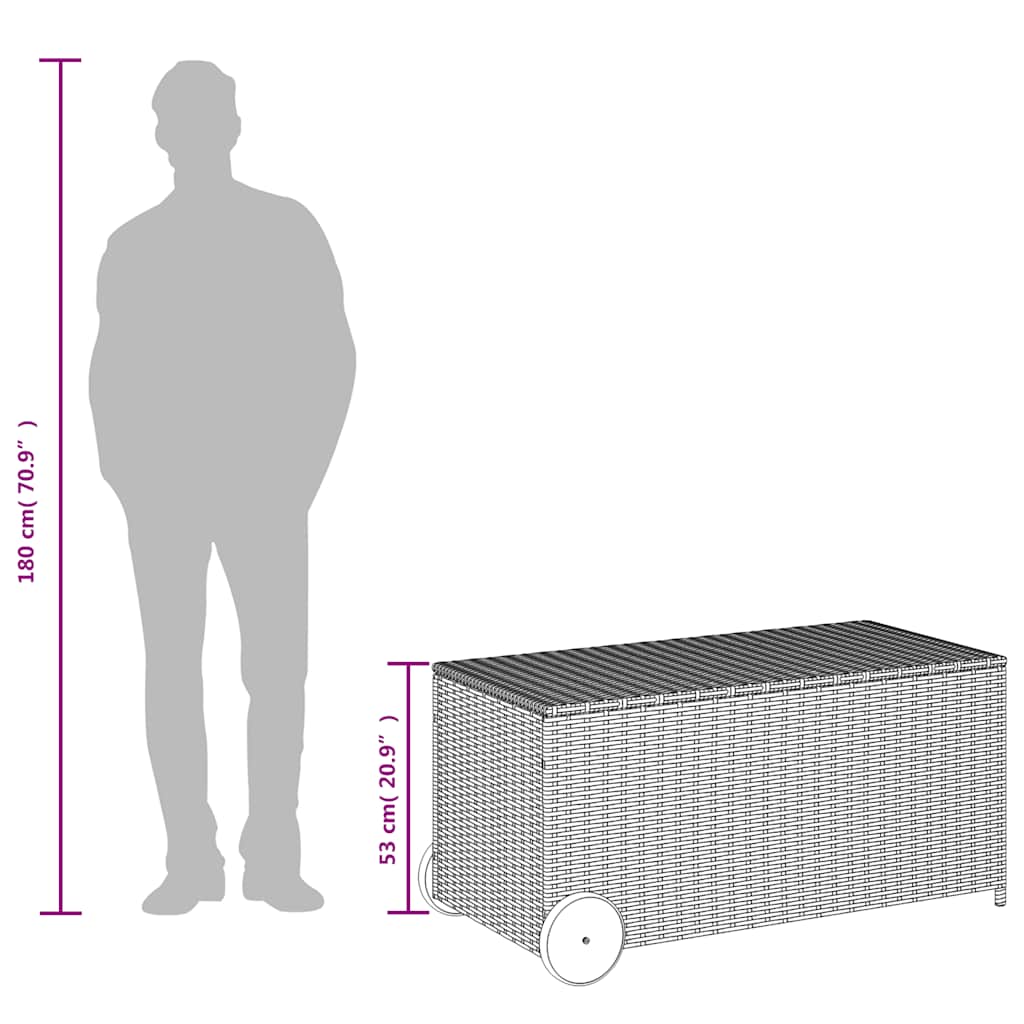 Outdoor Storage Deck Box Chest Cabinet for Patio Cushions Garden Tools vidaXL - Picture 39 of 106