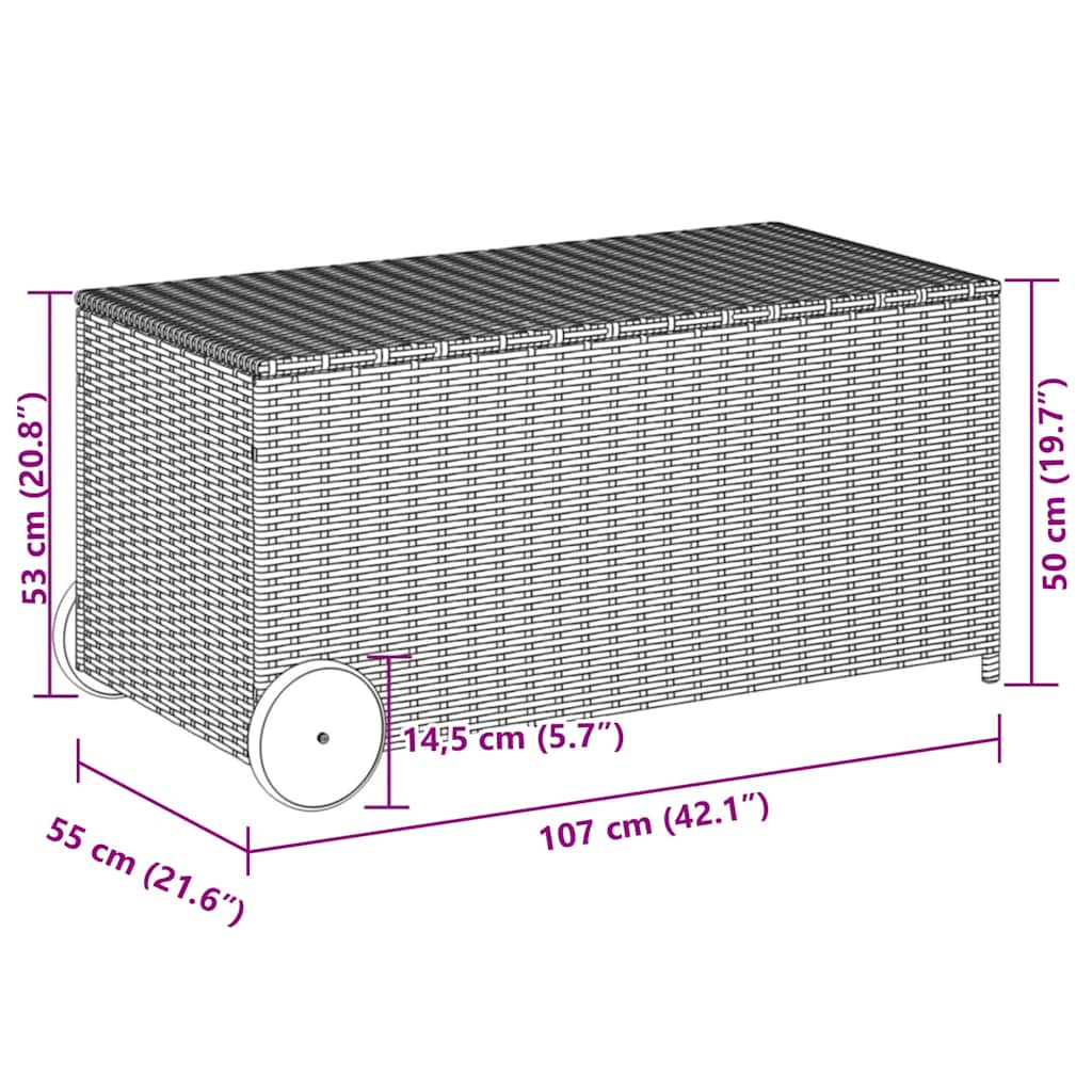 Outdoor Storage Deck Box Chest Cabinet for Patio Cushions Garden Tools vidaXL - Picture 46 of 106