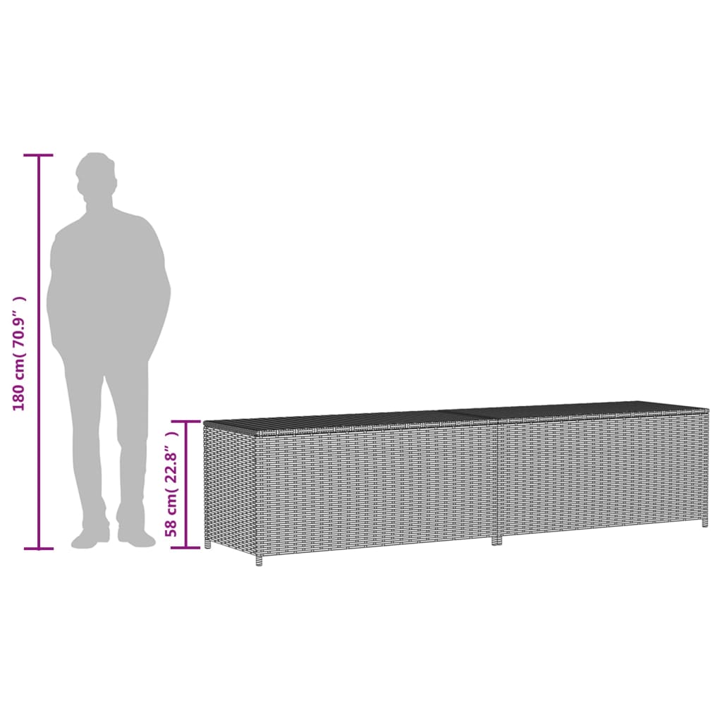 Outdoor Storage Deck Box Chest Cabinet for Patio Cushions Garden Tools vidaXL - Picture 75 of 106