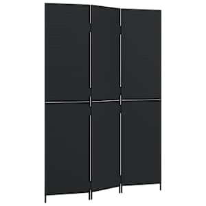 Dělicí stěna 3 panely černá polyratan - obrázek 2