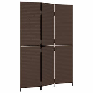 Dělicí stěna 3 panely hnědá polyratan - obrázek 2