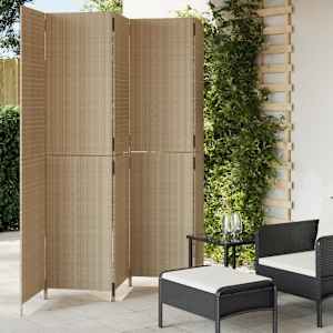 Pregrada za sobo 5 plošče bež poli ratan