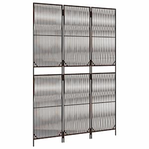 Dělicí stěna 3 panely hnědá polyratan - obrázek 4