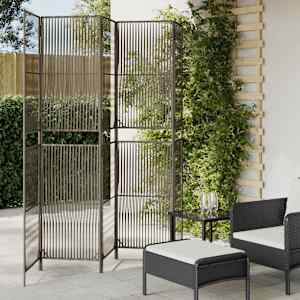 Pregrada za sobo 5 plošč siv poli ratan