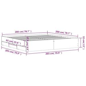 Rám postele se zásuvkami černý 200 x 200 cm kompozitní dřevo - obrázek 10