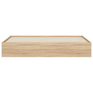 Rám postele se zásuvkami dub sonoma 200x200 cm kompozitní dřevo - obrázek 6