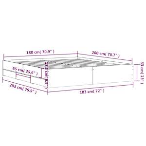 Rám postele se zásuvkami černý 180 x 200 cm kompozitní dřevo - obrázek 11
