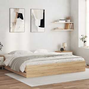 Rám postele se zásuvkami dub sonoma 180x200 cm kompozitní dřevo - obrázek 1