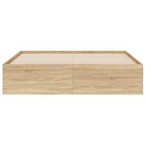Rám postele se zásuvkami dub sonoma 150x200 cm kompozitní dřevo - obrázek 6
