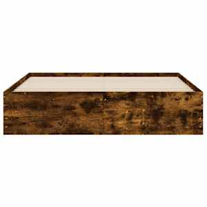 Rám postele se zásuvkami kouřový dub 150 x 200 cm kompozit - obrázek 6