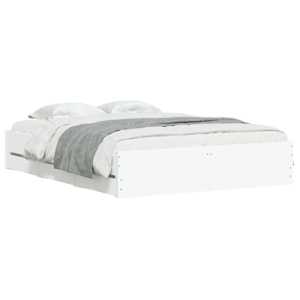 vidaXL Bedframe met lades bewerkt hout wit 140x200 cm
