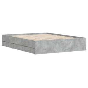 Rám postele se zásuvkami betonově šedý 140 x 200 cm kompozit - obrázek 4