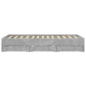 Rám postele se zásuvkami betonově šedý 140 x 200 cm kompozit - obrázek 7