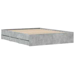 Rám postele se zásuvkami betonově šedý 140 x 200 cm kompozit - obrázek 8
