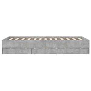 Rám postele se zásuvkami betonově šedý 120 x 200 cm kompozit - obrázek 7