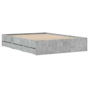 Rám postele se zásuvkami betonově šedý 120 x 200 cm kompozit - obrázek 8