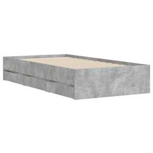 Rám postele se zásuvkami betonově šedý 100 x 200 cm kompozit - obrázek 4