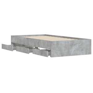 Rám postele se zásuvkami betonově šedý 100 x 200 cm kompozit - obrázek 5