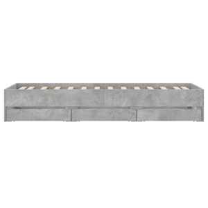 Rám postele se zásuvkami betonově šedý 100 x 200 cm kompozit - obrázek 7