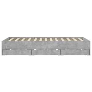Rám postele se zásuvkami betonově šedý 140 x 190 cm kompozit - obrázek 7