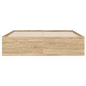 Rám postele se zásuvkami dub sonoma 135x190 cm kompozitní dřevo - obrázek 6