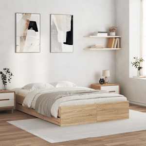 Rám postele se zásuvkami dub sonoma 120x190 cm kompozitní dřevo - obrázek 1