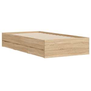 Rám postele se zásuvkami dub sonoma 90x190 cm kompozitní dřevo - obrázek 4