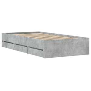 Rám postele se zásuvkami betonově šedý 90 x 190 cm kompozit - obrázek 8