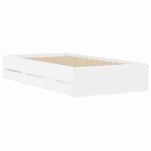 Rám postele se zásuvkami bílý 75 x 190 cm kompozitní dřevo - obrázek 7
