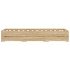 Rám postele se zásuvkami dub sonoma 75x190 cm kompozitní dřevo - obrázek 7
