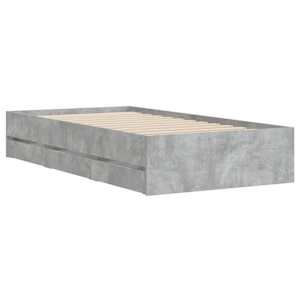 Rám postele se zásuvkami betonově šedý 75 x 190 cm kompozit - obrázek 4